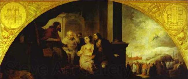 MURILLO, Bartolome Esteban Patrician John Reveals his Dream to Pope Liberius Spain oil painting art